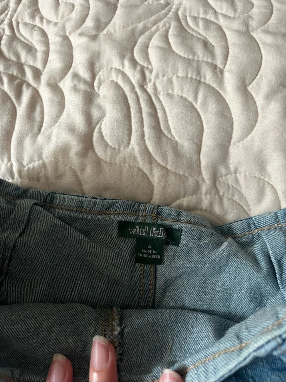 Wild Fable Denim Pleated Mini Skort Blue Size 4